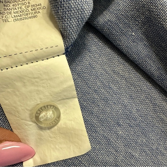 Original Penguin Dual Striped Navy Tipped Polo Short Sleeve with White Accents - Picture 8 of 13